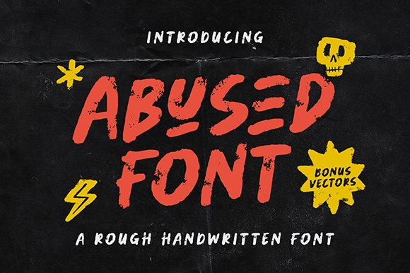 Abused Font for Creative Design