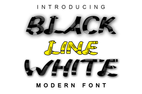 Black Line White Font