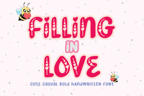 Filling in Love Font for Branding and Creative Design
