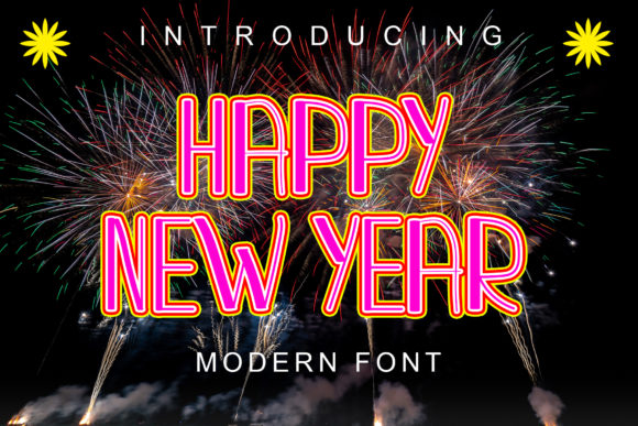 Happy New Year Font for Business Branding