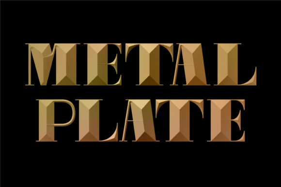 Metal Plate Font for Bold Web Design