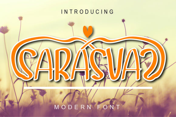 Sarasvaz Display Font for Campaign Design and Branding