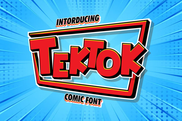 Tektok Display Font for Creative Makers and Shop Owners
