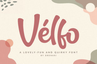 Velfo Display Font for Quirky Handmade Creations