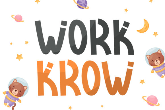 Work Krow Font for Creative Projects